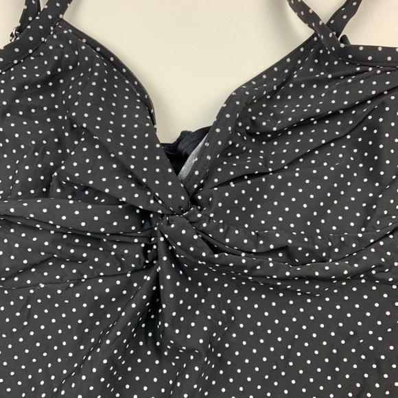 🎉SOLD🎉MiracleSuit 16DD Polka Dot Tankini Top - Picture 4 of 8